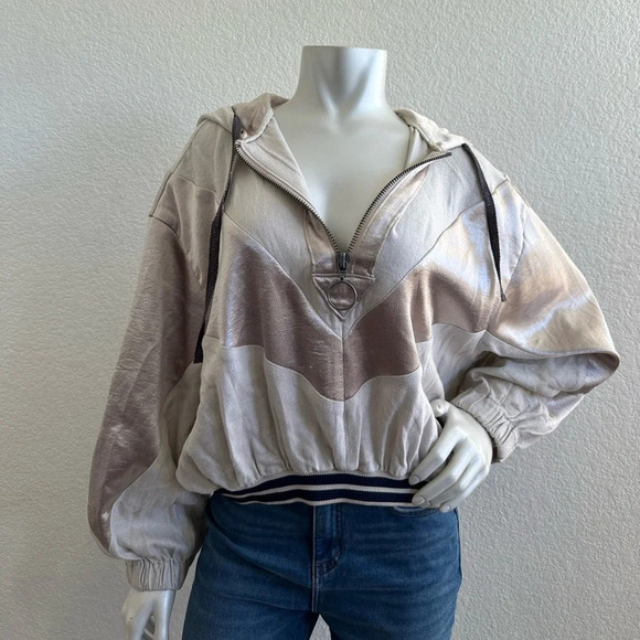 FREE PEOPLE Movement Starshine Cropped Quarter Zip Hoodie - Picture 13 of 14